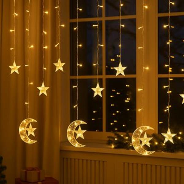 Grinaldas/Cortinas Luzes Natal LED Interior Cabo em PVC